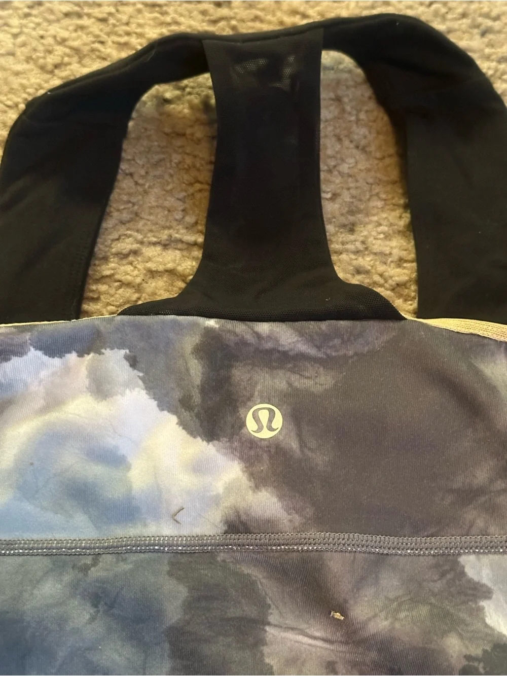 LULULEMON Halter Workout Tank Top in Gray Watercolor Print - Picture 8 of 8